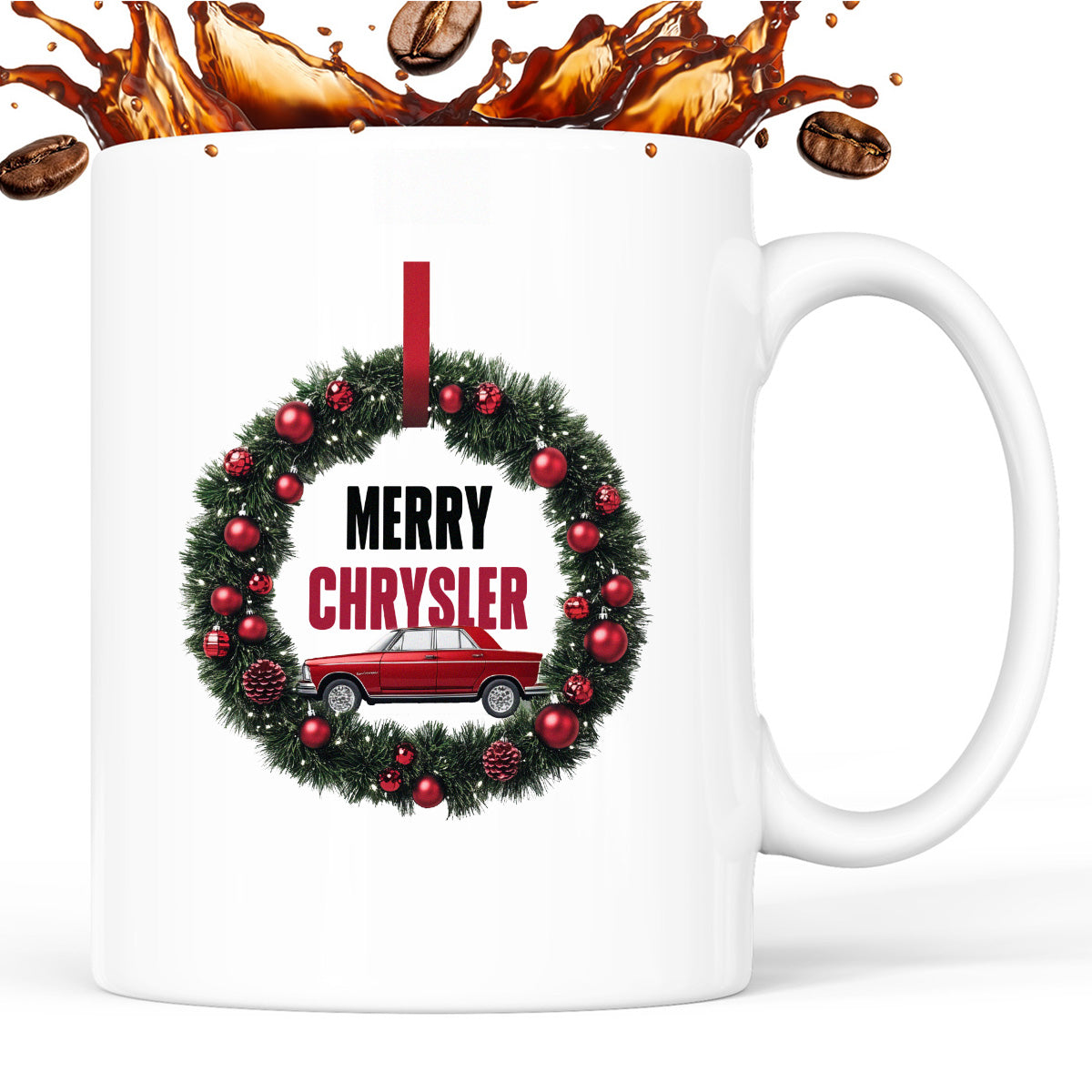 Kubek świąteczny mem "Merry Chrysler"
