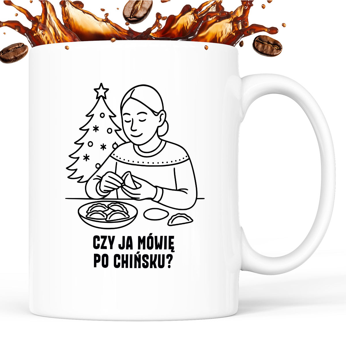 Kubek świąteczny z cytatem MAMY - "Czy ja mówię po chińsku?"