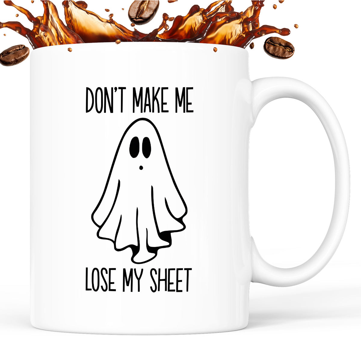 Kubek z nadrukiem "Don't make me loose my sheet" HALLOWEEN 🎃