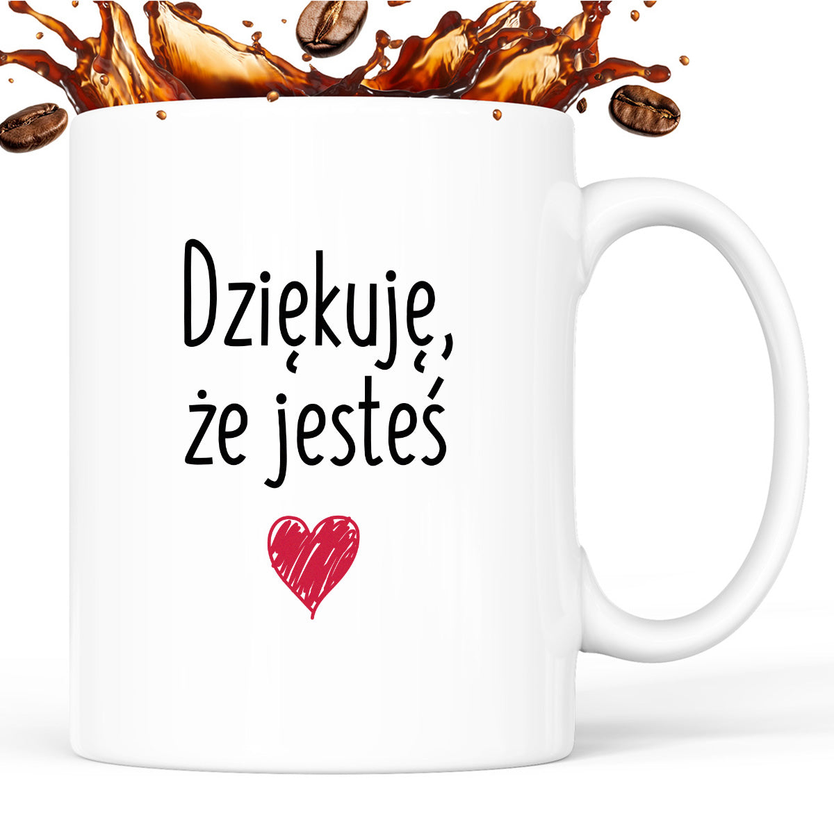 Kubek z nadrukiem "Dziękuję, że jesteś"