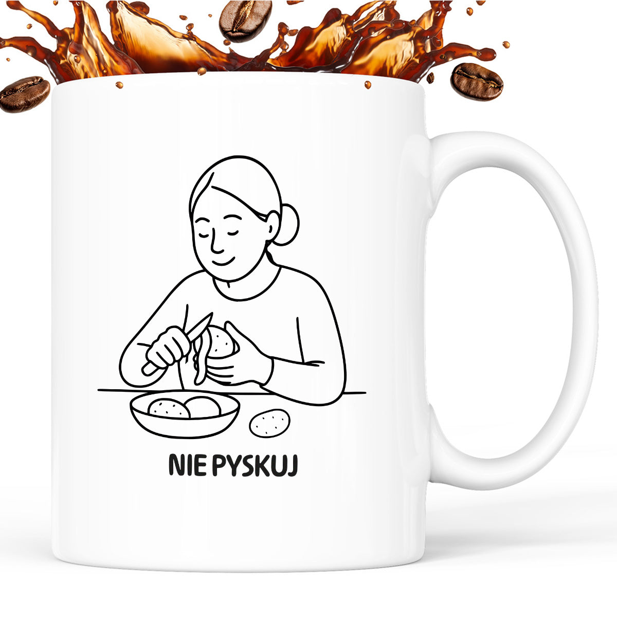 Kubek z nadrukiem "Nie pyskuj" - Cytaty MAMY - DZIEŃ MAMY