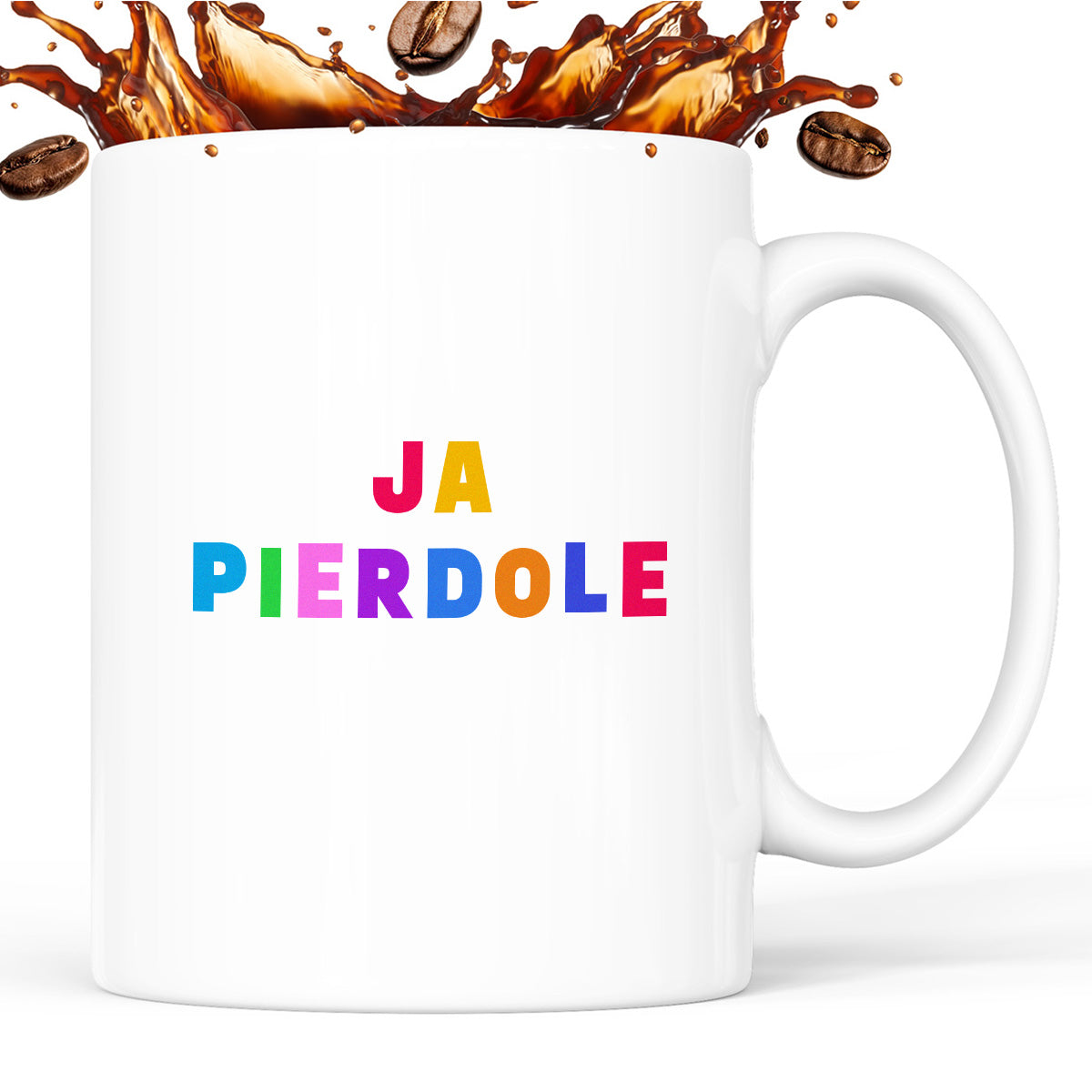 Kubek z kolorowym nadrukiem "ja pierdole"
