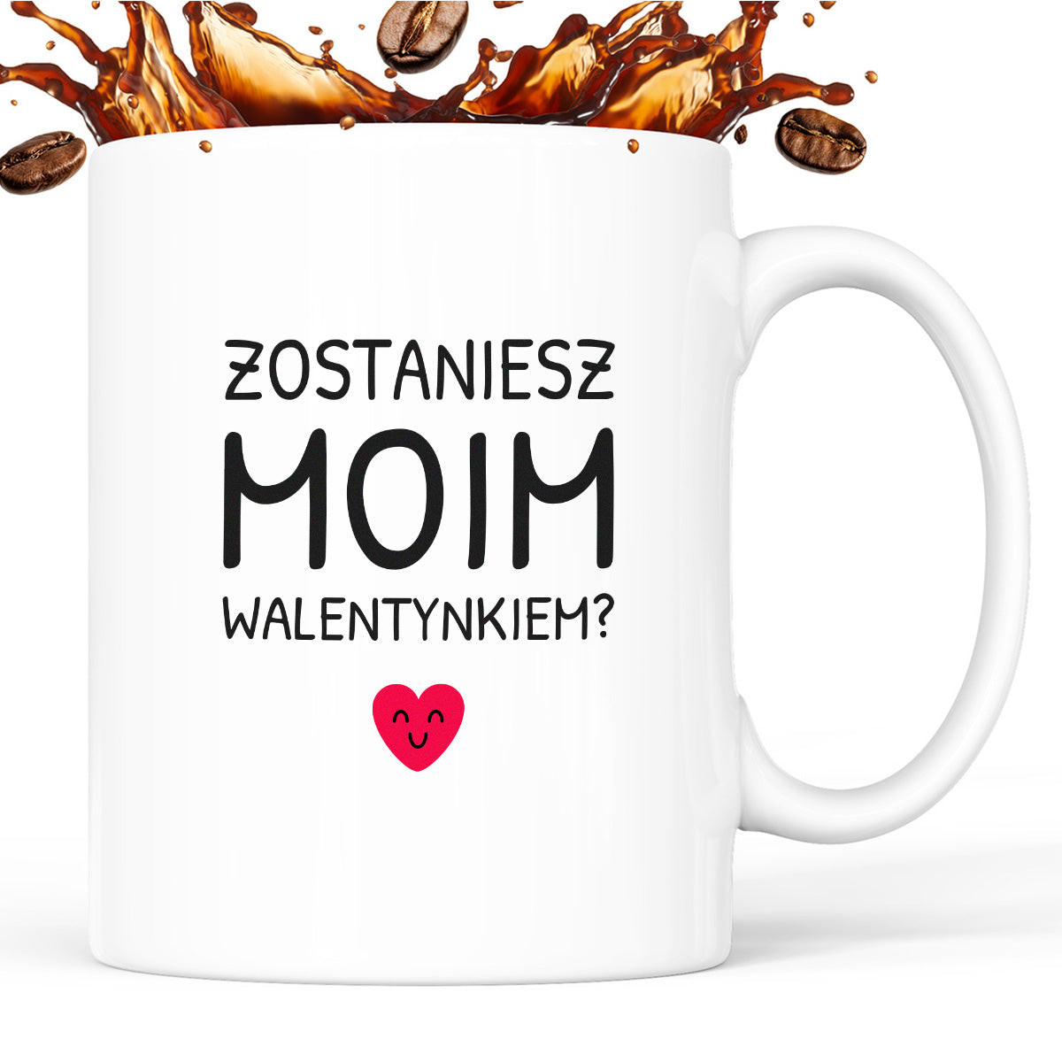 Kubek z nadrukiem - "Zostaniesz moim Walentynkiem?"