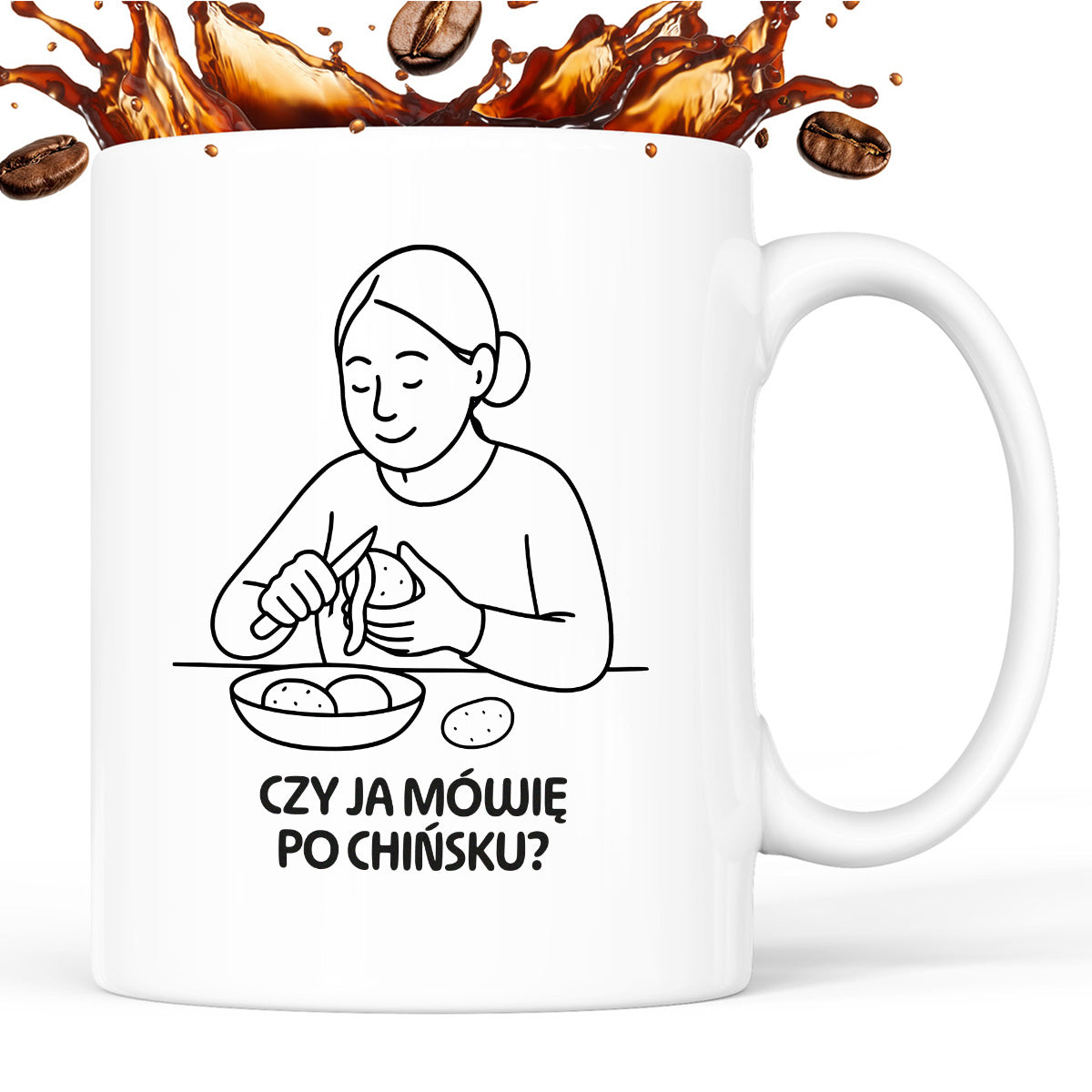 Kubek z nadrukiem "Czy ja mówię po chińsku?" - Cytaty MAMY - DZIEŃ MAMY