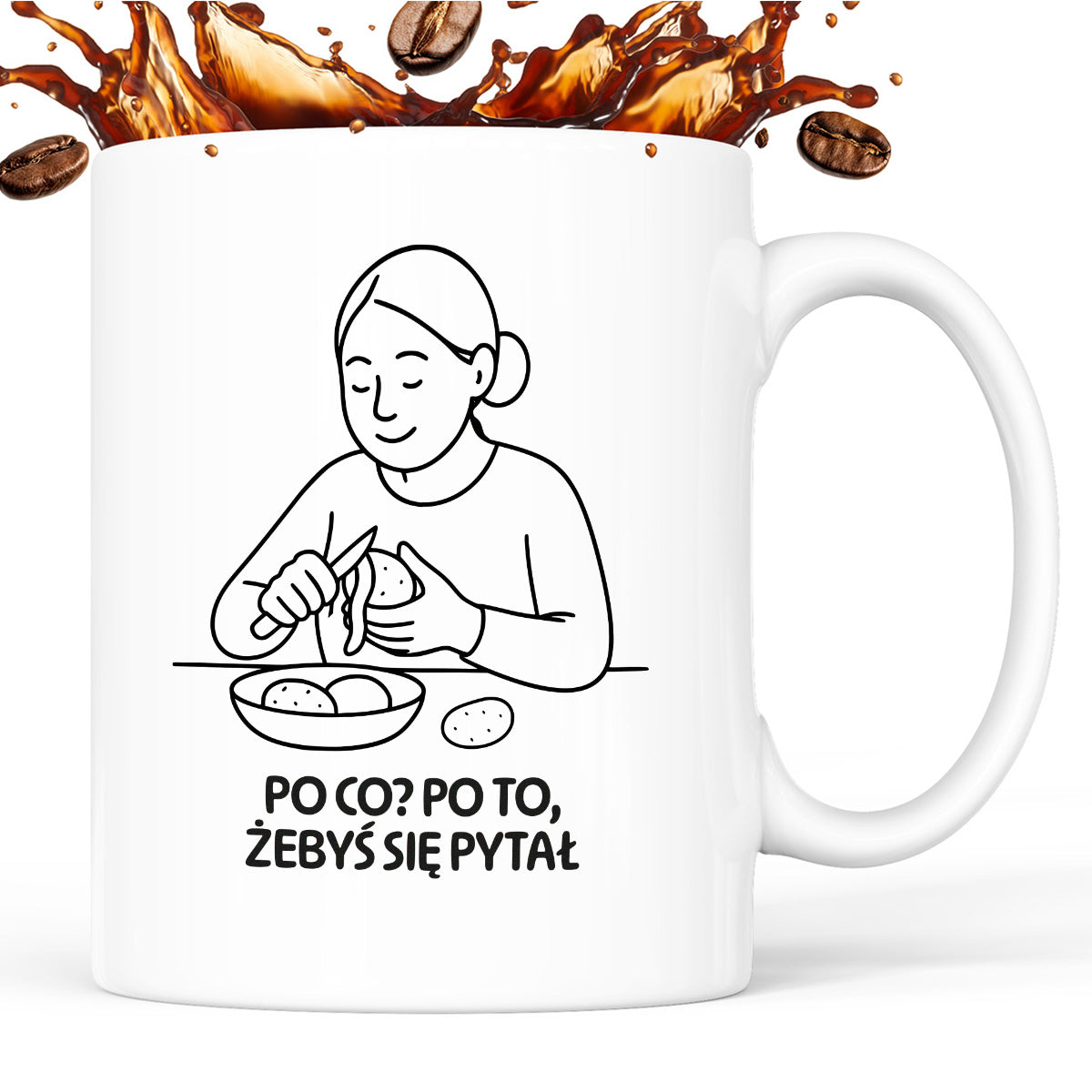 Kubek z nadrukiem "Po co? Po to żebyś się pytał" - Cytaty MAMY - DZIEŃ MAMY