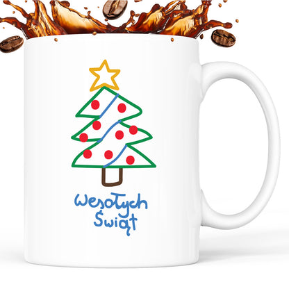 Kubek świąteczny śmieszny "Wesołych Świąt" PAINT