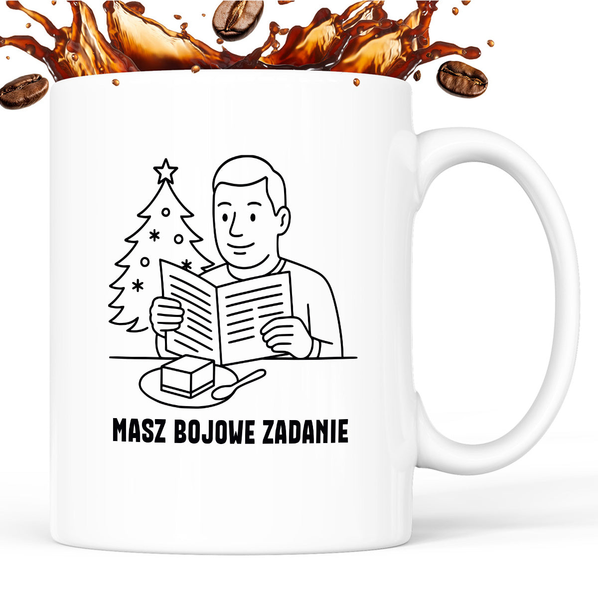 Kubek świąteczny z cytatem TATY - "Masz bojowe zadanie"