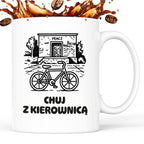 Kubek z nadrukiem - HITY POLSKIEGO INTERNETU - PAWEŁ JUMPER - "Chuj z kierownicą"