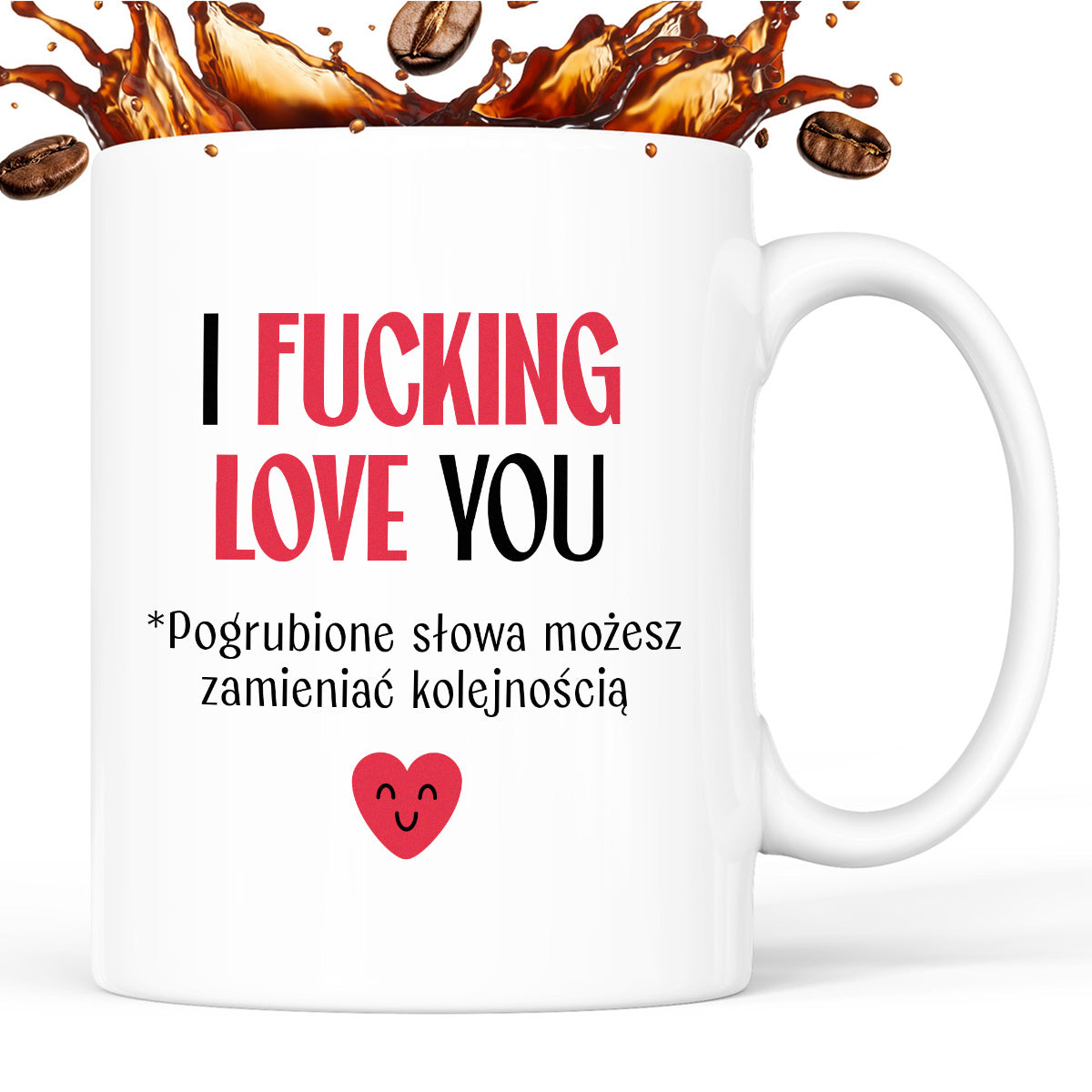 Kubek z nadrukiem "I fucking love you" [wersja PL] - WALENTYNKI