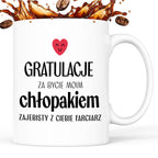 Kubek z nadrukiem "Gratulacje za bycie moim chłopakiem - zajebisty z C