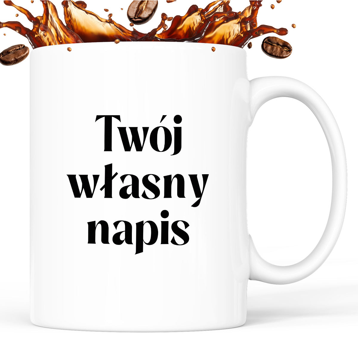 Kubek spersonalizowany z własnym napisem I