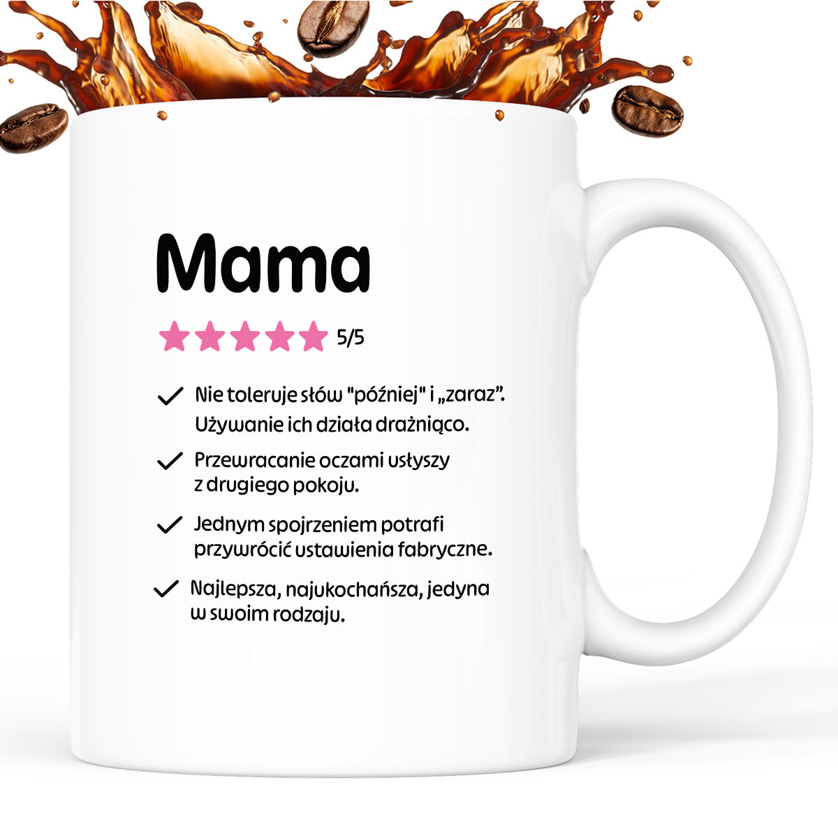 Kubek z nadrukiem - "Mama 5/5"