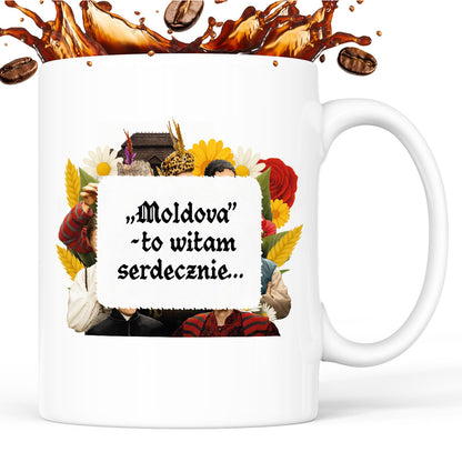 Kubek z nadrukiem "„Moldova” to witam serdecznie..." NOWE 1670