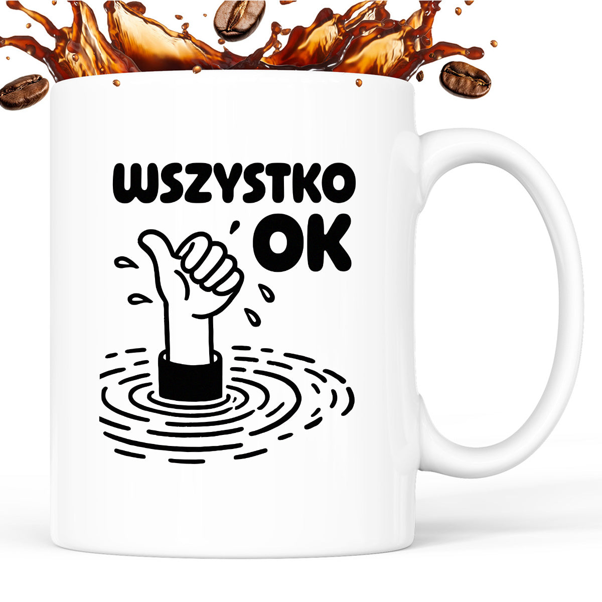 Kubek z nadrukiem - "Wszystko OK (prawie)"