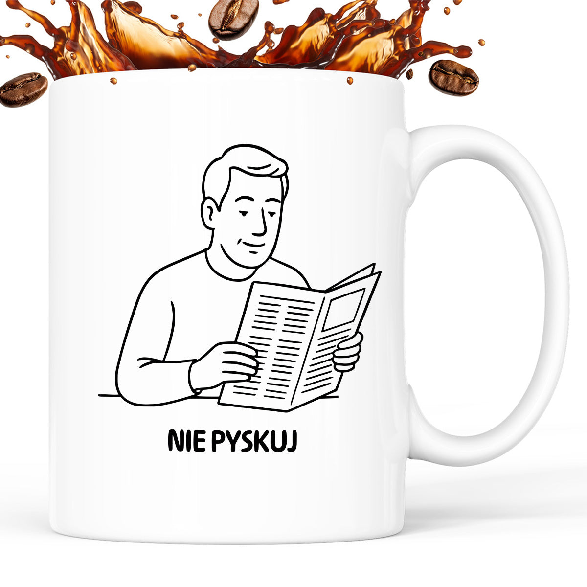 Kubek z nadrukiem "Nie pyskuj" - Cytaty TATY - DZIEŃ TATY