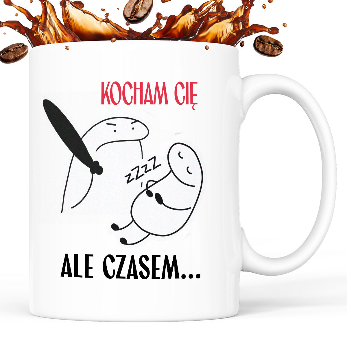 Kubek z nadrukiem "Kocham Cię, ale czasem..." - WALENTYNKI