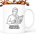 Kubek z nadrukiem "Burza idzie, prąd wyłącz" - Cytaty TATY - DZIEŃ TATY