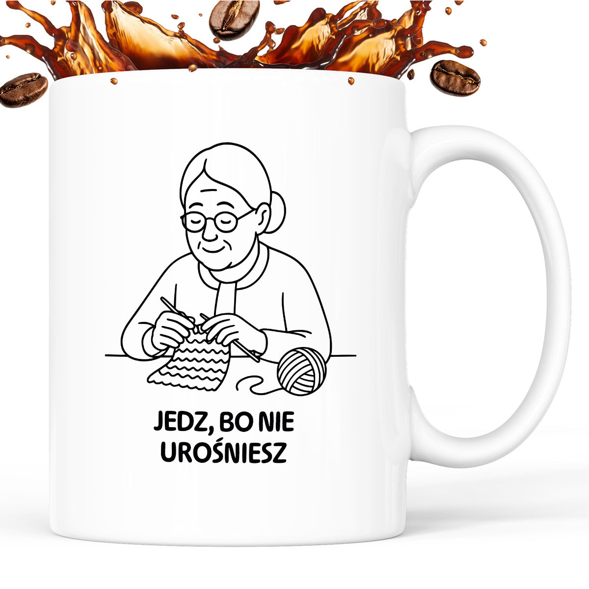Kubek dla Babci / Dziadka - "Jedz, bo nie urośniesz"