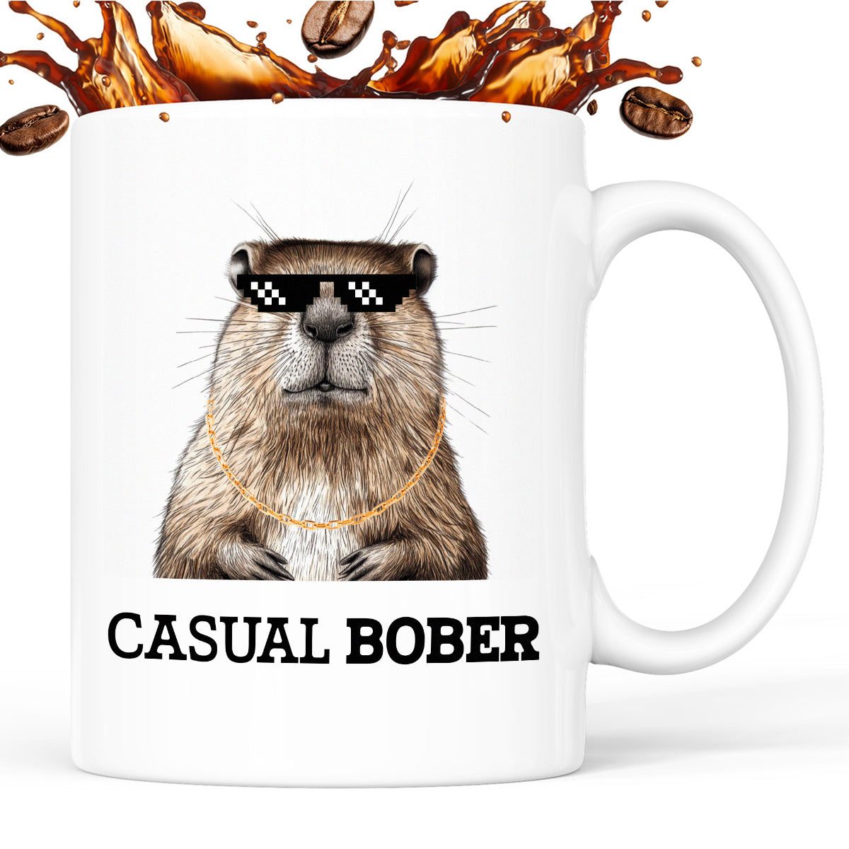 Kubek z nadrukiem "Casual bober"