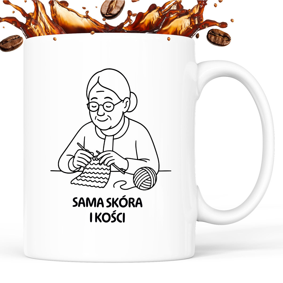 Kubek dla Babci / Dziadka - "Sama skóra i kości"