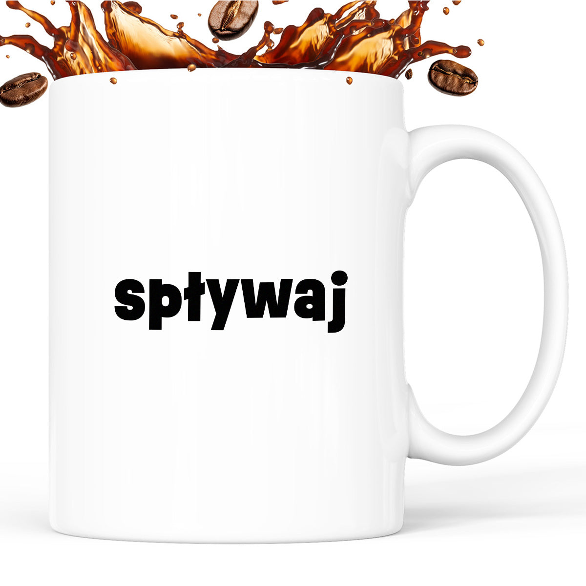 Kubek z nadrukiem "spływaj"