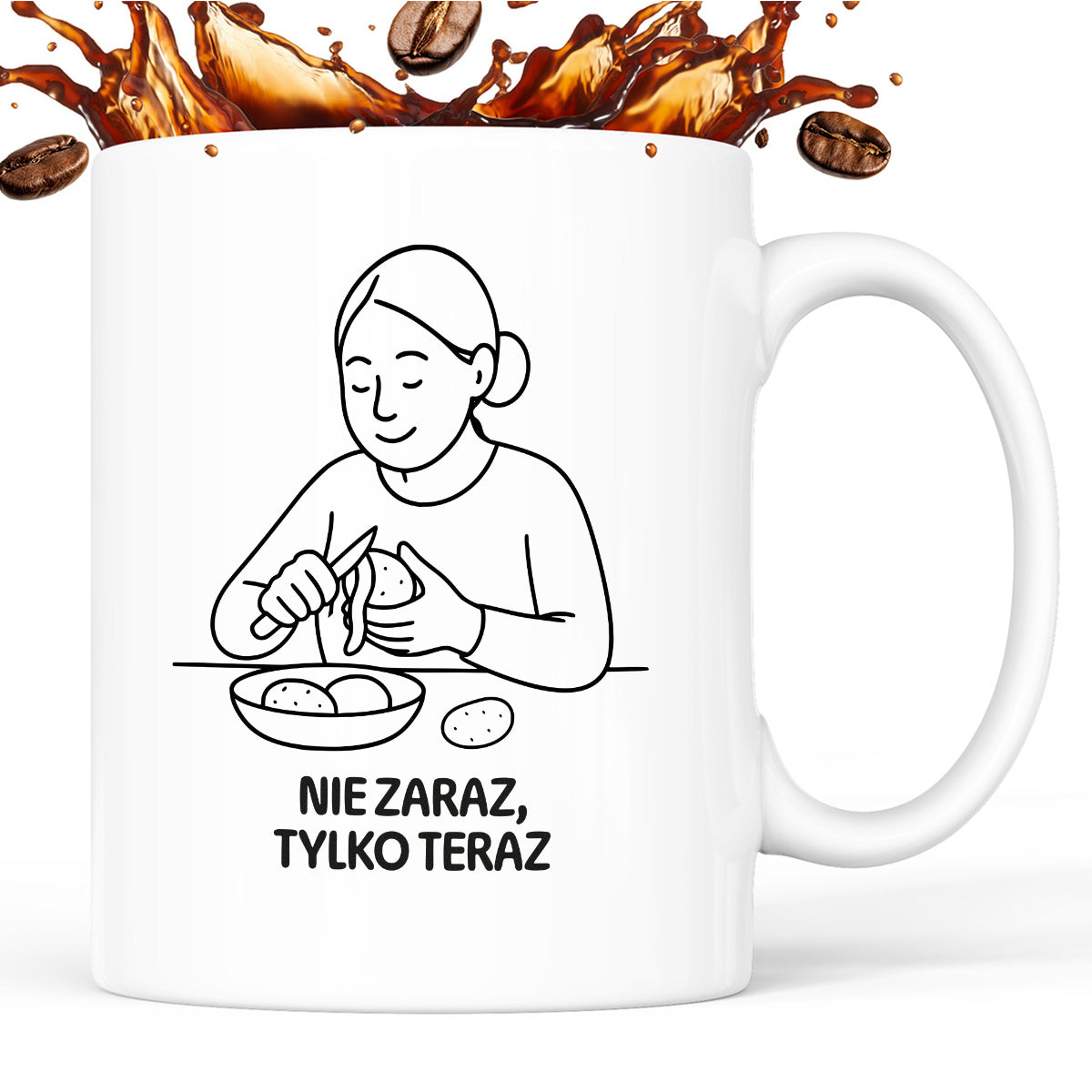 Kubek z nadrukiem "Nie zaraz tylko teraz" - Cytaty MAMY - DZIEŃ MAMY