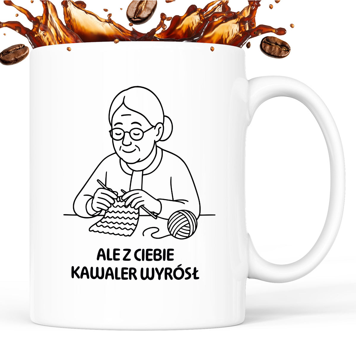 Kubek dla Babci / Dziadka - "Ale z Ciebie kawaler wyrósł"