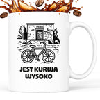 Kubek z nadrukiem - HITY POLSKIEGO INTERNETU - PAWEŁ JUMPER - "Jest kurwa wysoko"