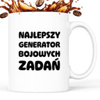 Kubek z nadrukiem - "Najlepszy generator bojowych zadań"