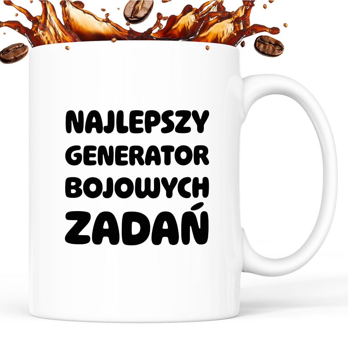 Kubek z nadrukiem - "Najlepszy generator bojowych zadań"