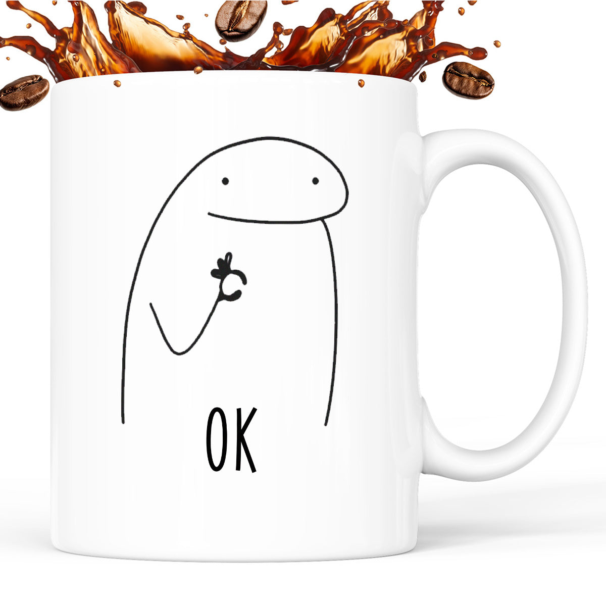 Kubek z nadrukiem "OK"