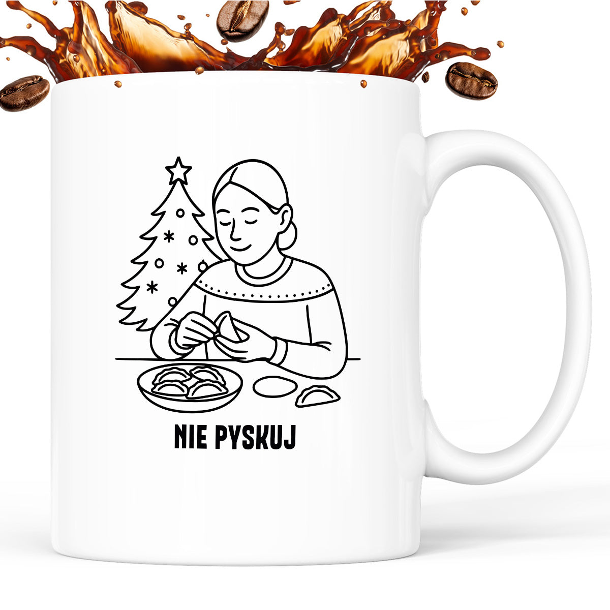 Kubek świąteczny z cytatem MAMY - "Nie pyskuj"