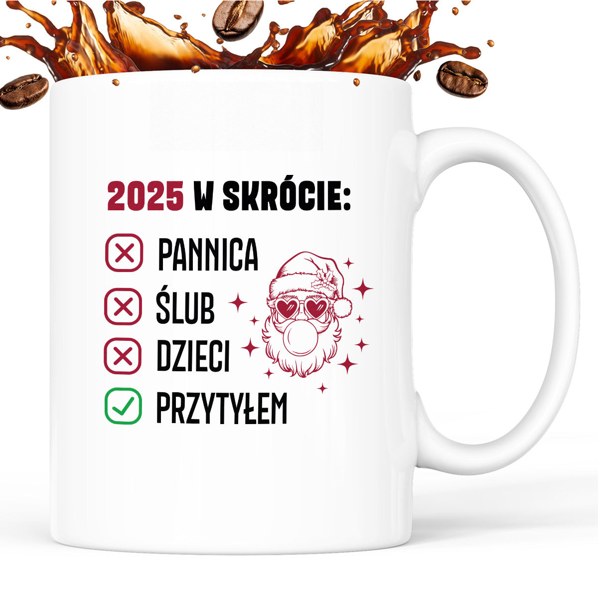 Kubek świąteczny z Mikołajem "2025 w skrócie" II