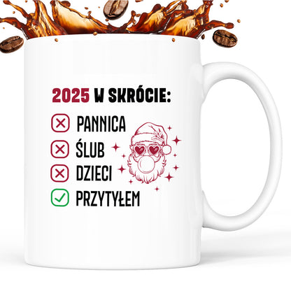 Kubek świąteczny z Mikołajem "2025 w skrócie" II