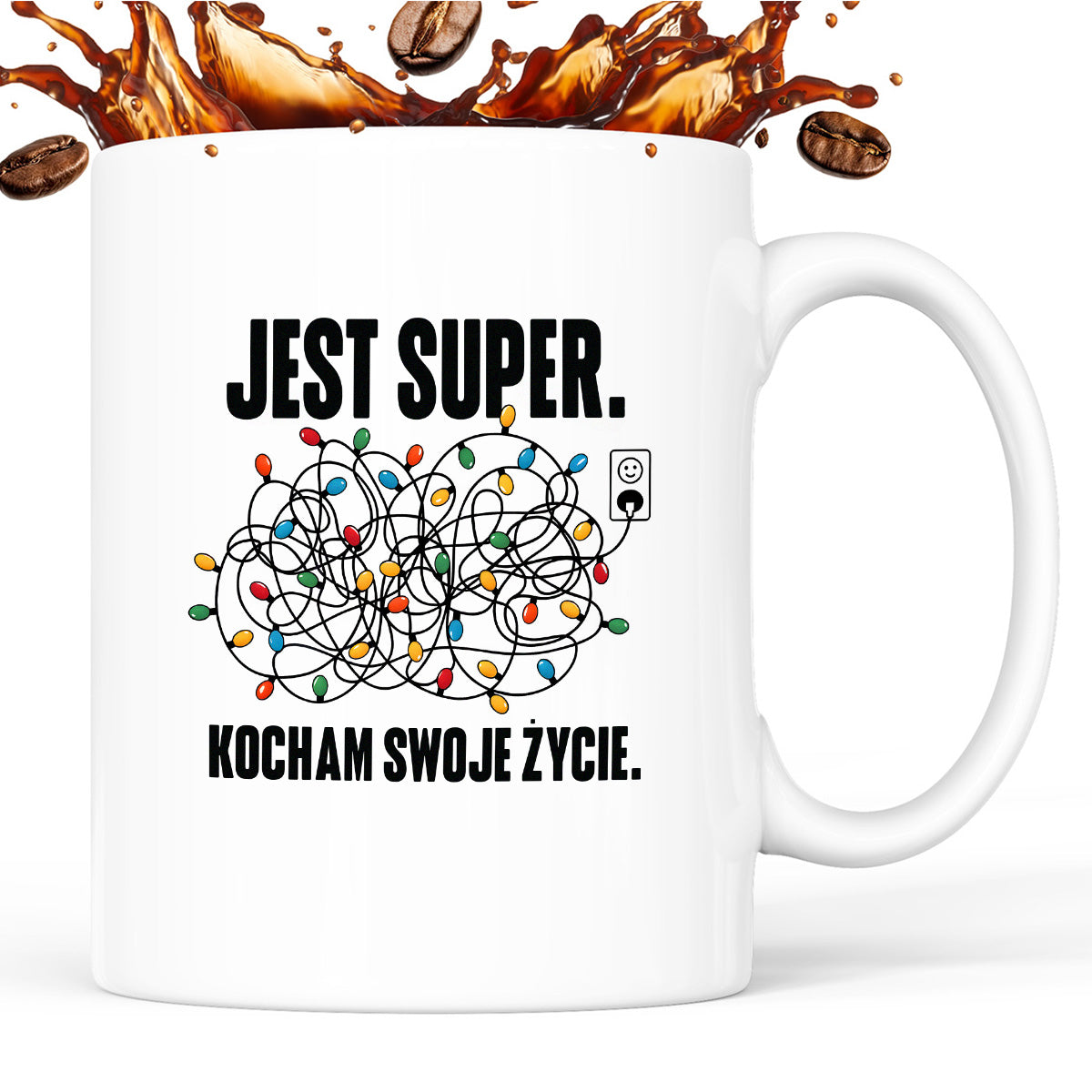Kubek świąteczny "Jest super. Kocham swoje życie."