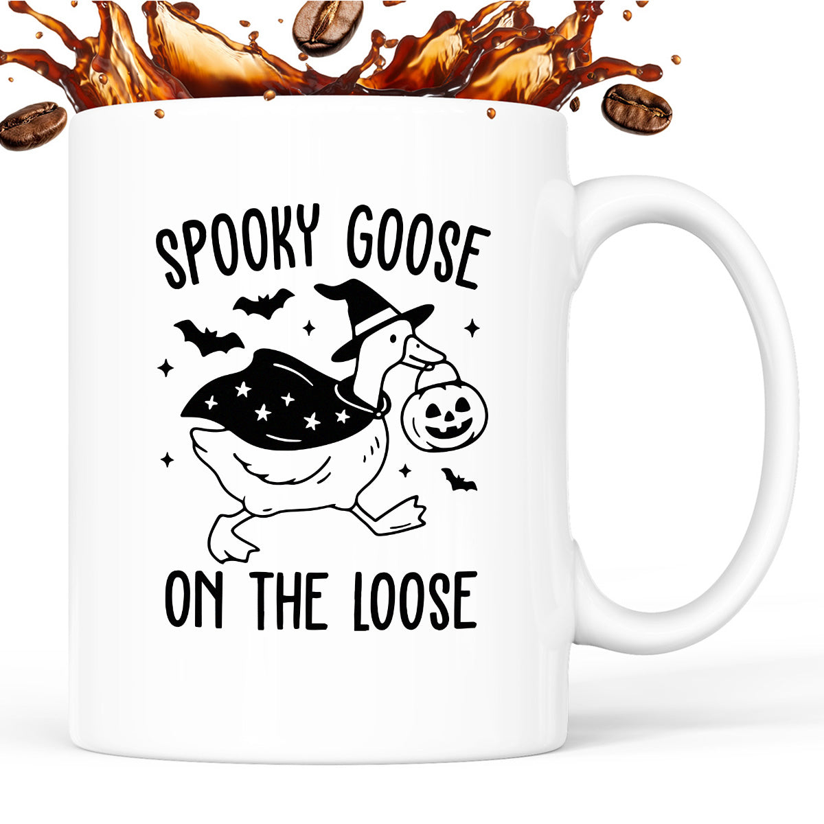 Kubek z nadrukiem "Spookie goose on the loose"