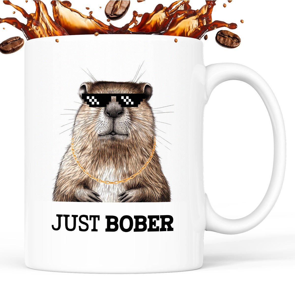 Kubek z nadrukiem "Just bober"