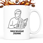 Kubek z nadrukiem "Masz bojowe zadanie" - Cytaty TATY - DZIEŃ TATY