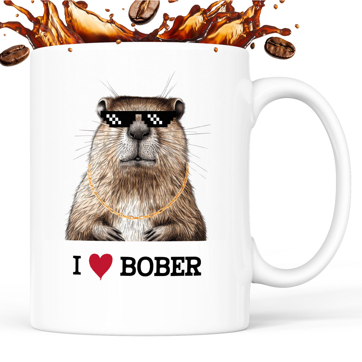 Kubek z nadrukiem "I love BOBER"