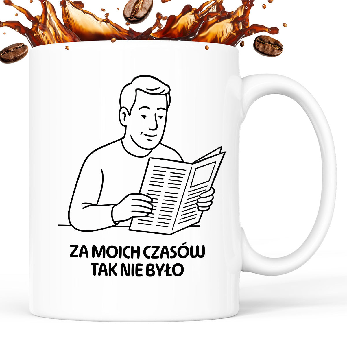 Kubek z nadrukiem "Za moich czasów tak nie było" - Cytaty TATY - DZIEŃ TATY