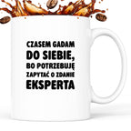 Kubek z nadrukiem - "Czasem gadam do siebie"