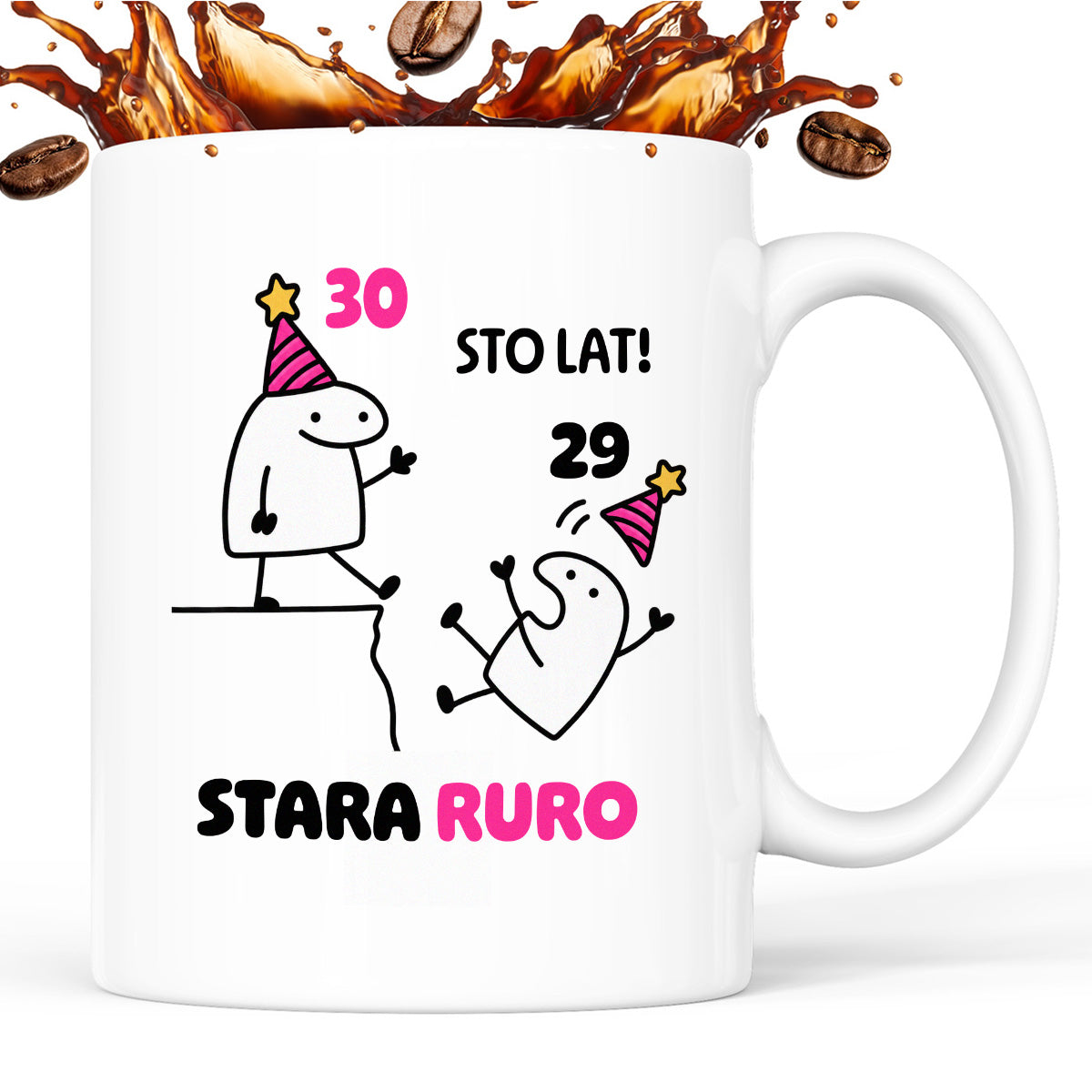 Kubek z nadrukiem "STO LAT! STARA RURO" [dowolny wiek]