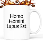 Kubek z nadrukiem "Homo Homini Lupus Est" v2