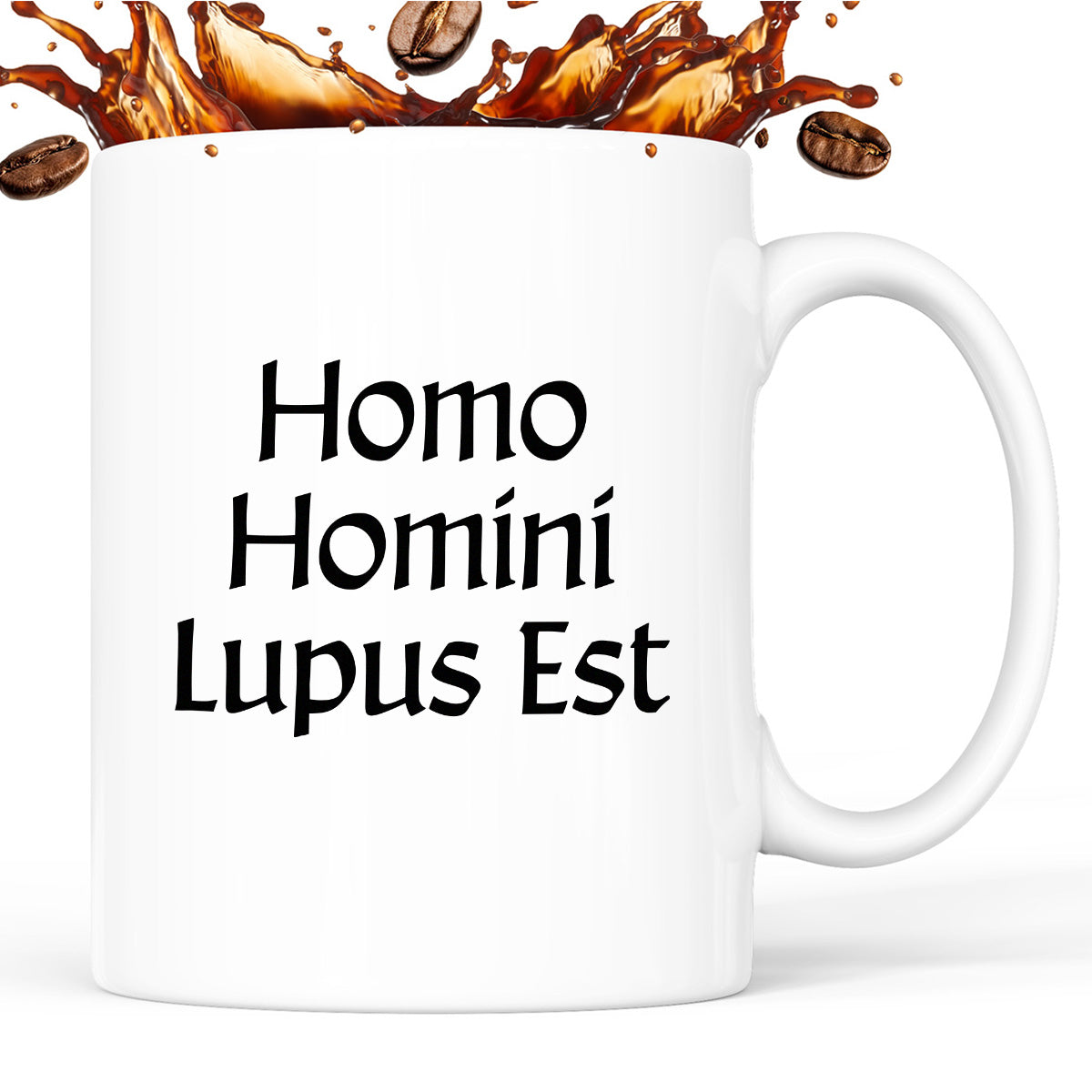 Kubek z nadrukiem "Homo Homini Lupus Est" v2