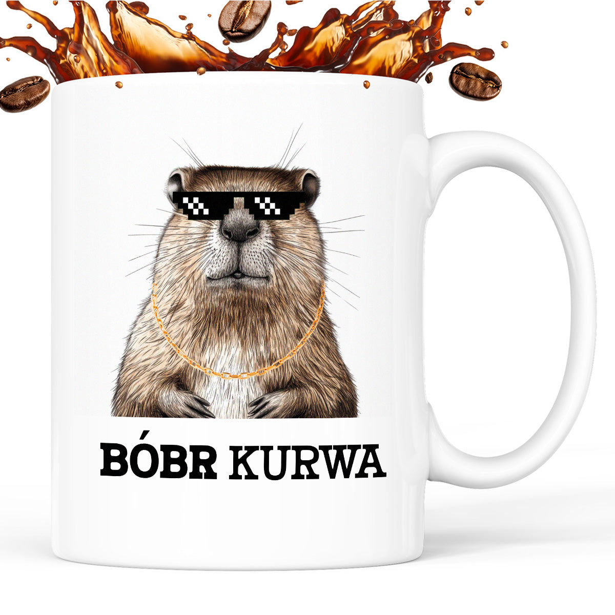 Kubek z nadrukiem "Bóbr kurwa" 😎