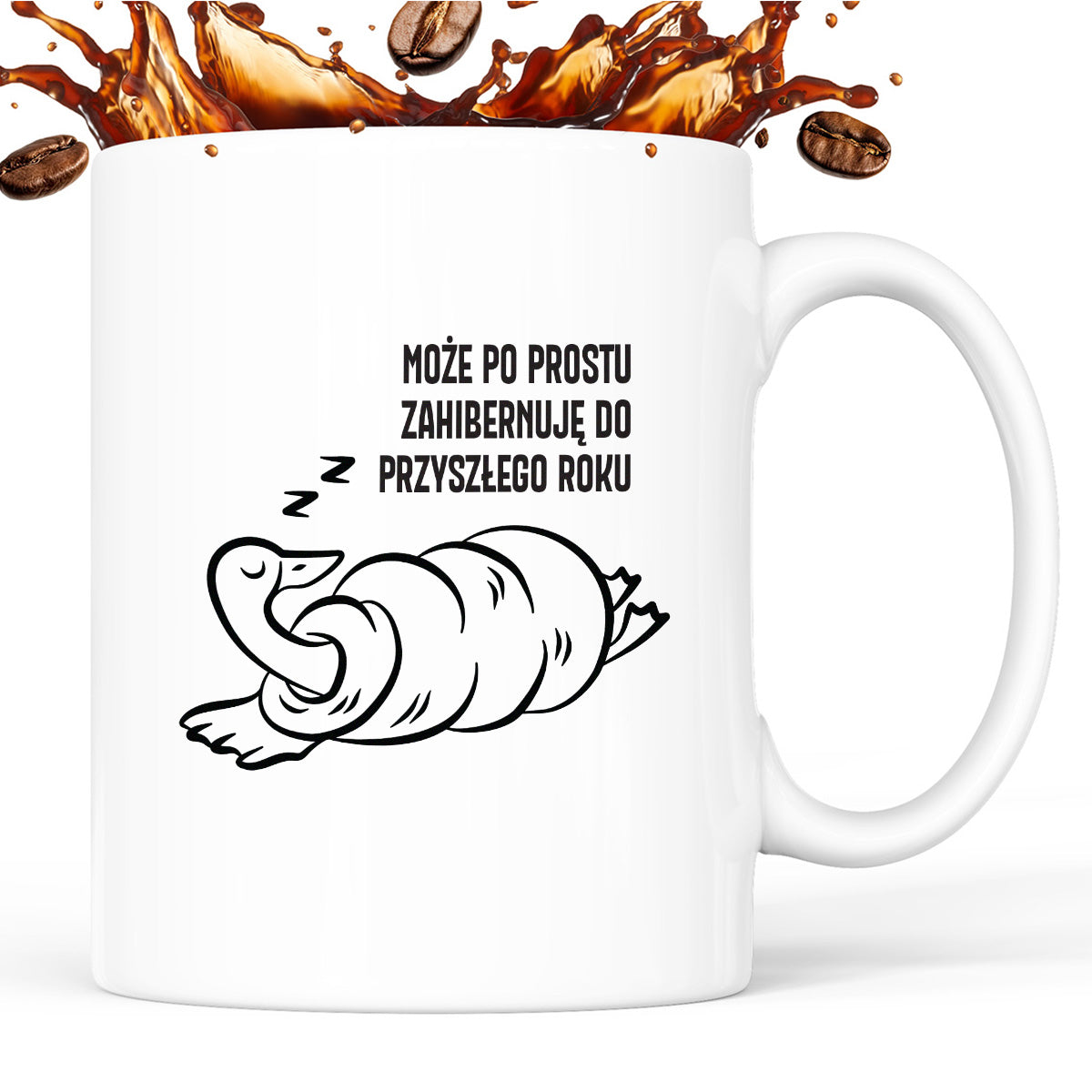 Kubek świąteczny z GĄSKĄ - "MOŻE PO PROSTU ZAHIBERNUJĘ DO PRZYSZŁEGO ROKU"