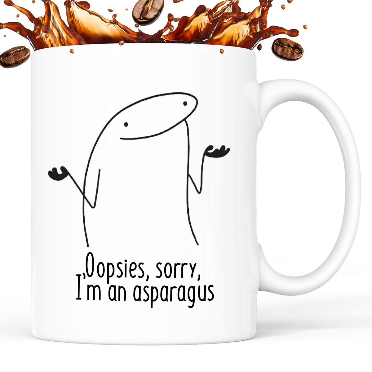 Kubek z nadrukiem "Oopsies, sorry,  I’m an asparagus"