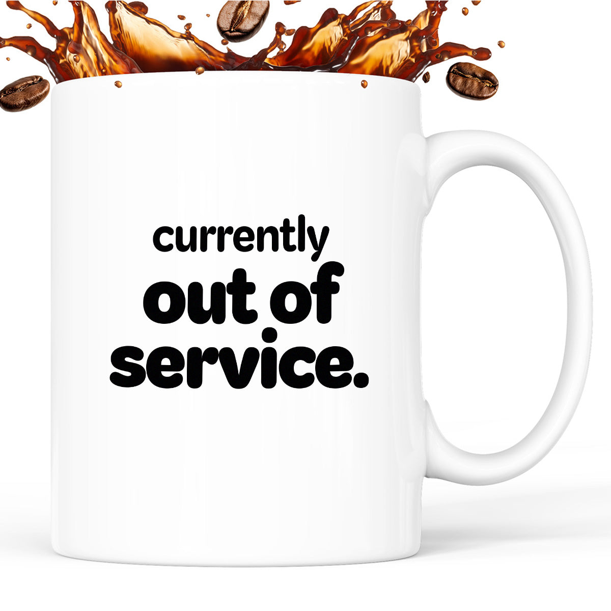Kubek z nadrukiem - "currently out of service"