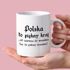 Kubek z nadrukiem "Polska to piękny kraj...od czerwca do września..."