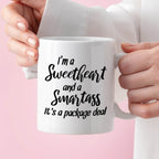 Kubek z nadrukiem "I’m a Sweetheart and a Smartass. It’s a package dea